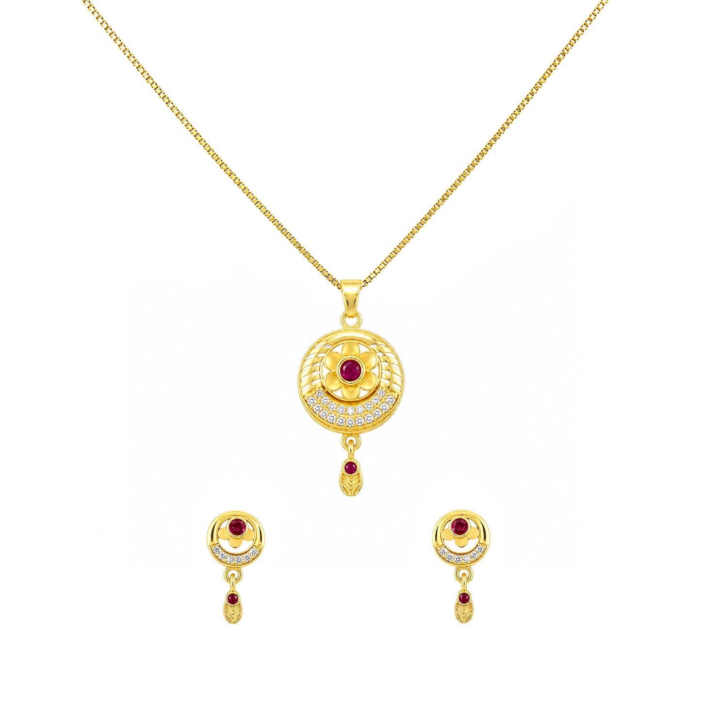 Micro Gold AD Pendant Set for Women