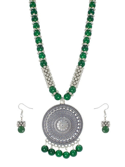 Long Beaded Tibetan Style Jewellery Set