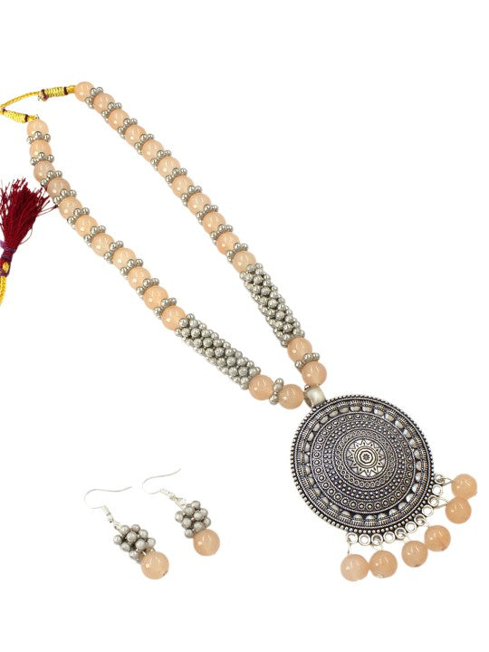 Long Beaded Tibetan Style Jewellery Set
