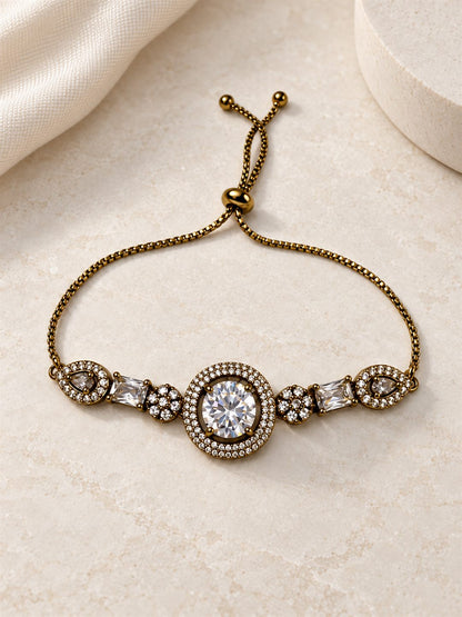 South India Gold Plated AD Bracelet for Women