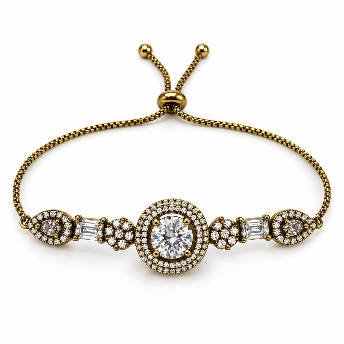 South India Gold Plated AD Bracelet for Women