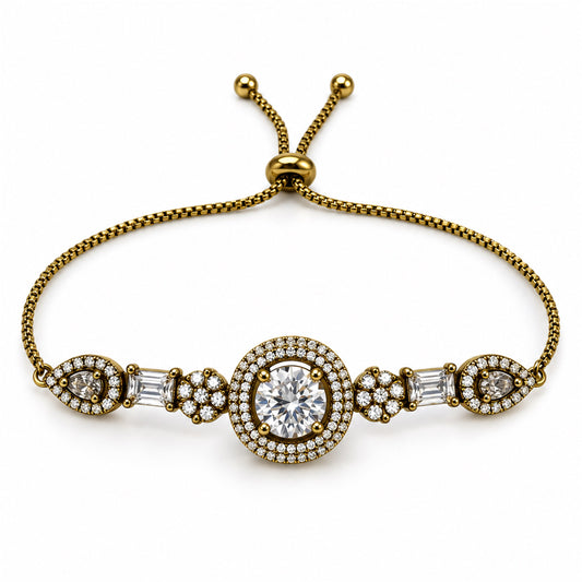 South India Gold Plated AD Bracelet for Women