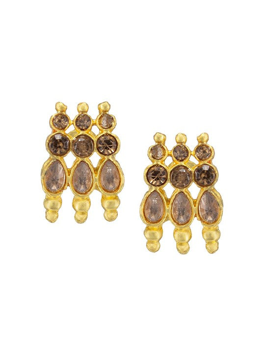 Gold Plated Stones Studded Jewellery Set
