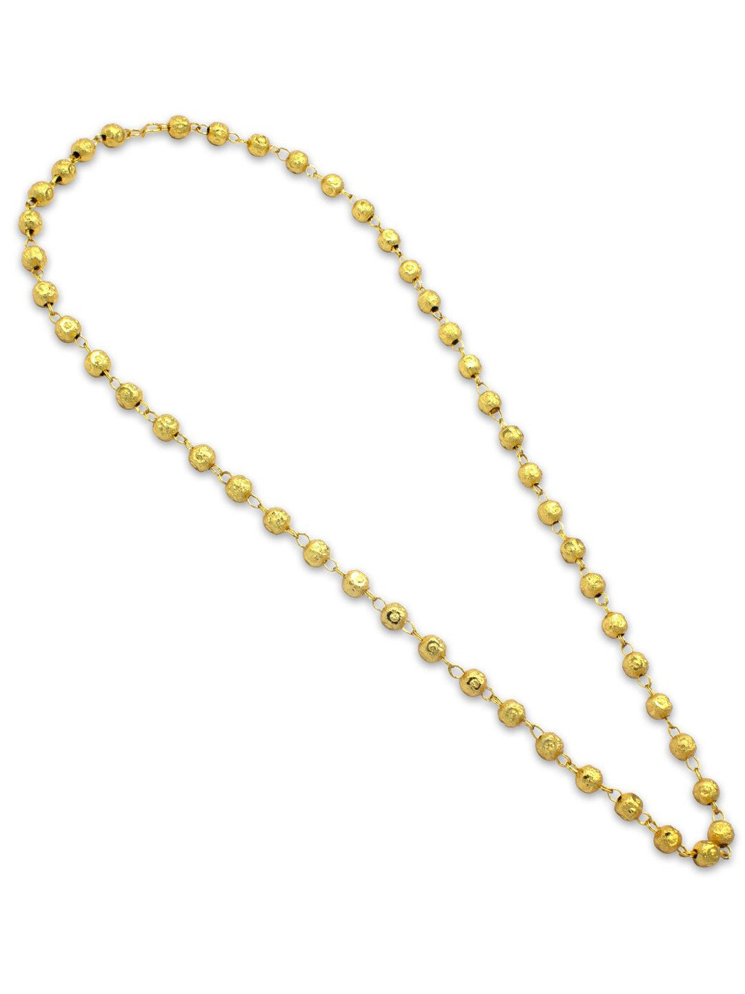 22K Gold-Plated Beaded Matar Mala Chain Necklace
