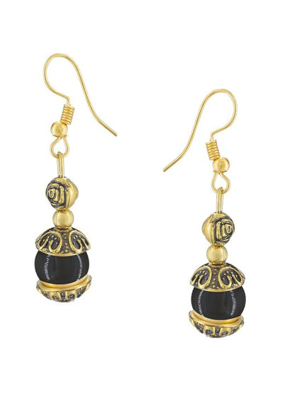 Black Beaded Layered Long Jewellery Set