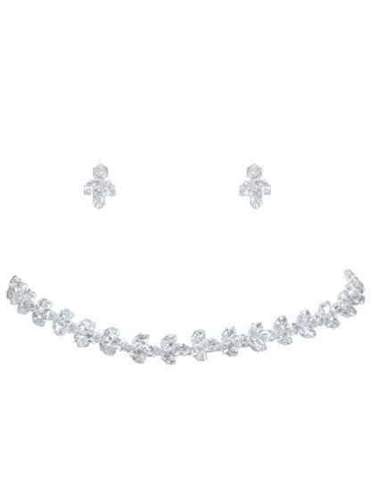 Silver Plated Cubic Zirconia Jewellery Set