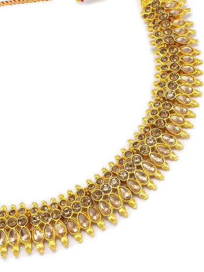 Gold Plated Stones Studded Jewellery Set