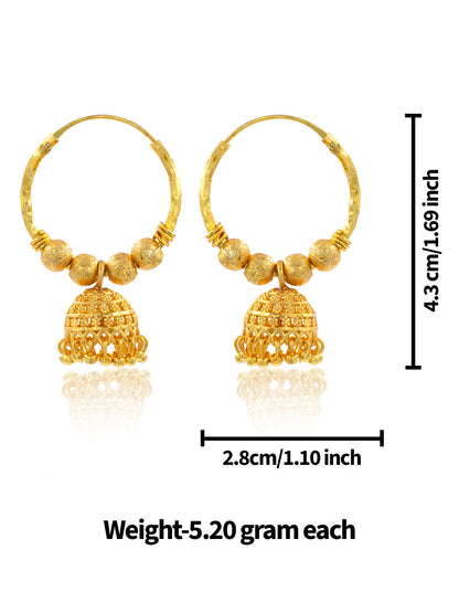 Circular Beaded Jhumka Earrings