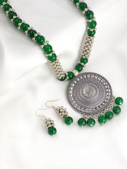Long Beaded Tibetan Style Jewellery Set