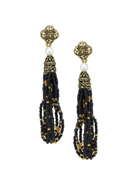 Black Beaded Jewellery Set