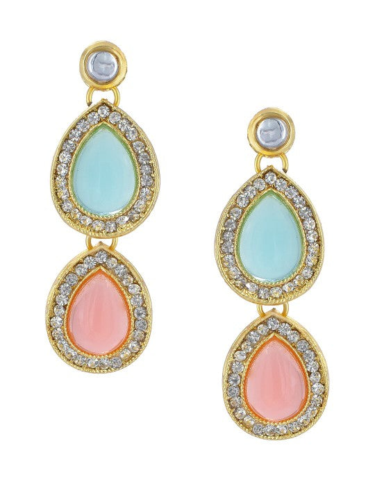 Multicolor Crystal Stones & Beads Jewellery Set