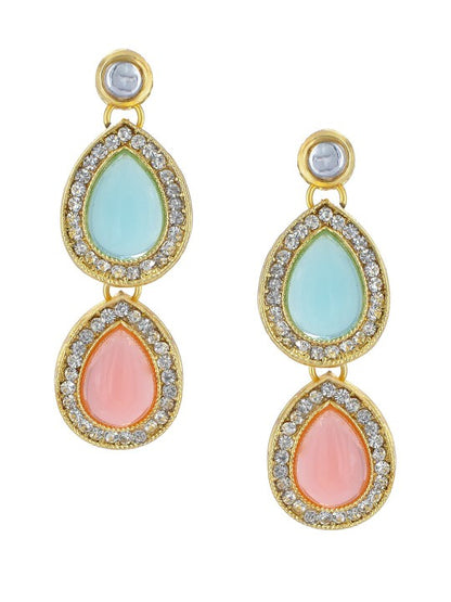 Multicolor Crystal Stones & Beads Jewellery Set
