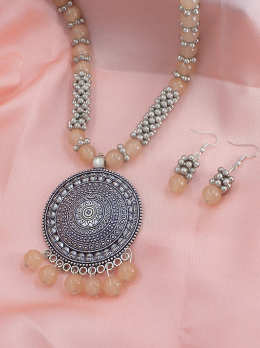 Long Beaded Tibetan Style Jewellery Set