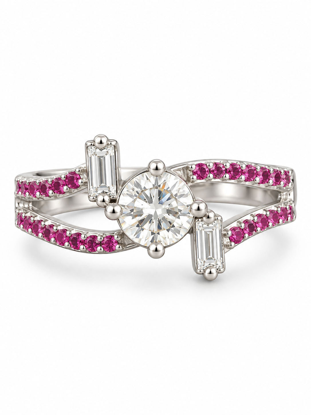 Silver-Plated American-Diamond Studded Adjustable Finger Ring - product image 5