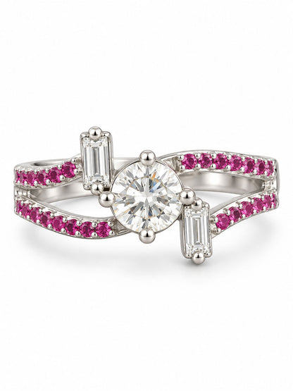 Silver-Plated American-Diamond Studded Adjustable Finger Ring - product image 5