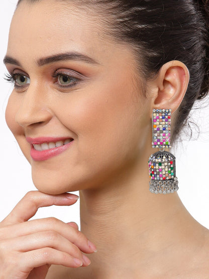 Pack of 3 Multicolor Jhumka Earrings