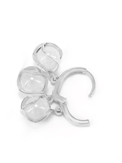 Silver Plated Contemporary Hoop Earrings