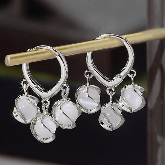 Silver Plated Contemporary Hoop Earrings