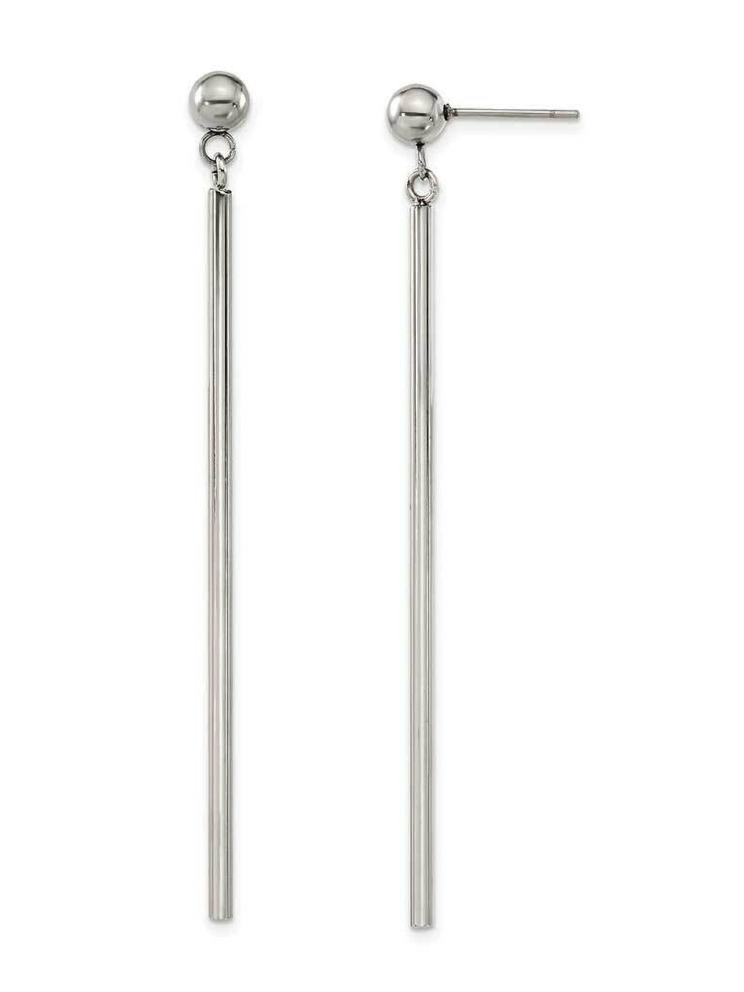 Stainless Steel Bar Drop Earrings