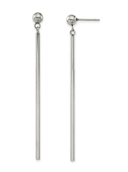 Stainless Steel Bar Drop Earrings