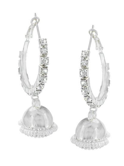 Oxidized CZ Jhumki Earrings