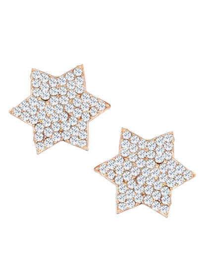 Pack of 5 Rose Gold Hoops & Studs Earrings