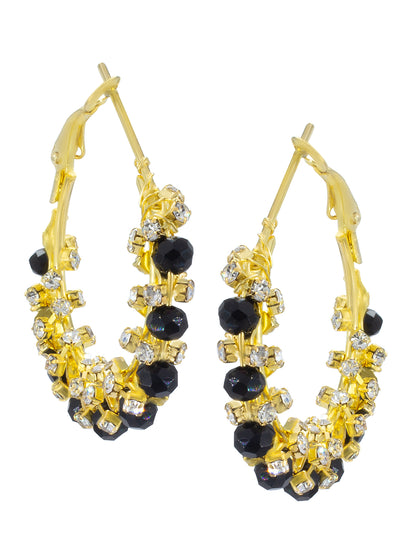 Black Beaded Earrings