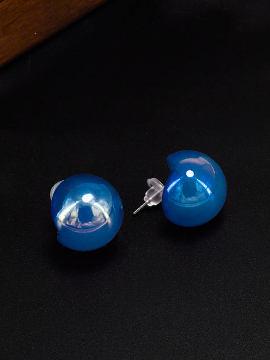 Blue Chunky Doom Earrings