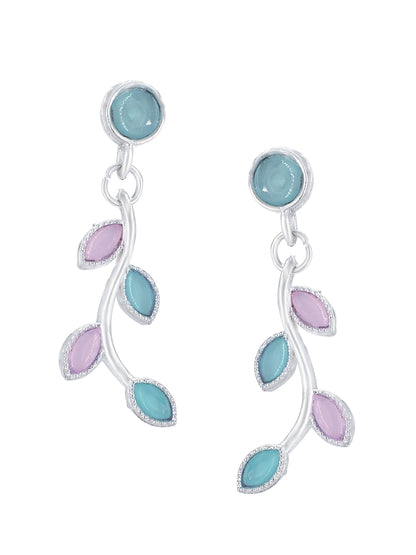 Green & Pink Leaf Jewellery Set