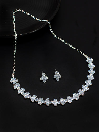 Floral Crystal Jewellery Set