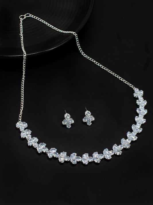 Floral Crystal Jewellery Set