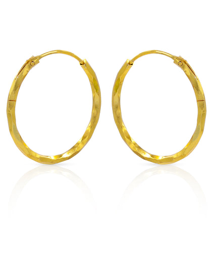 Gold Plated Circular Hoop Earrings