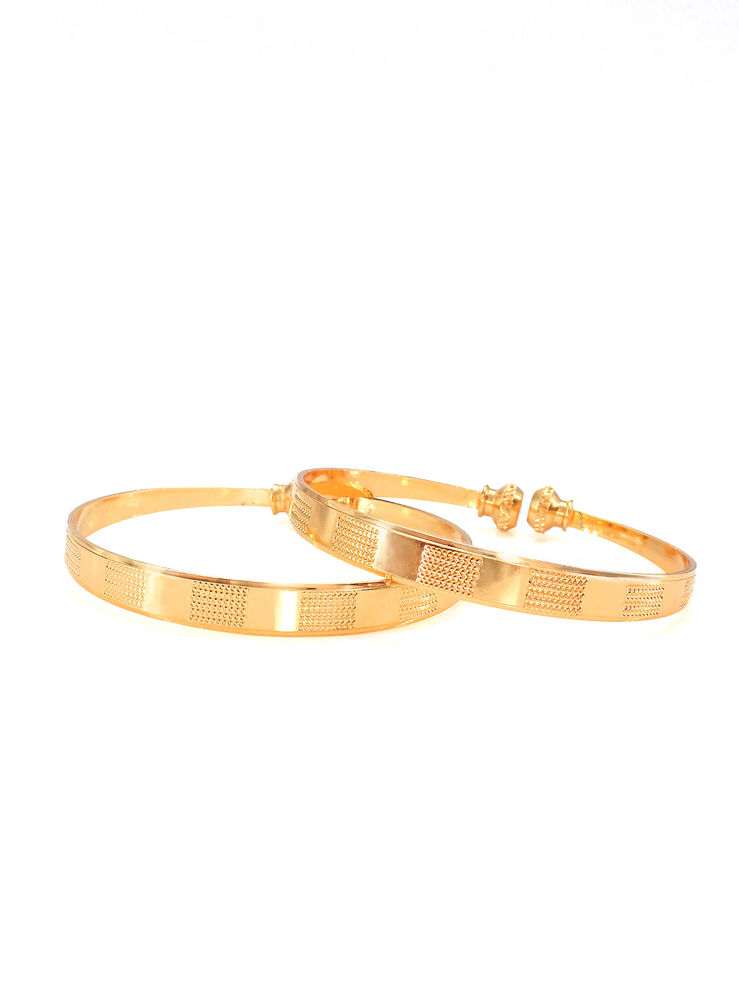 Set Of 2 Kada Style Adjustable Bangles