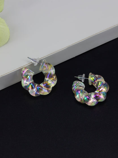 Holographic Half Hoop Earrings