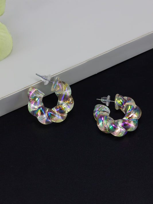 Holographic Half Hoop Earrings