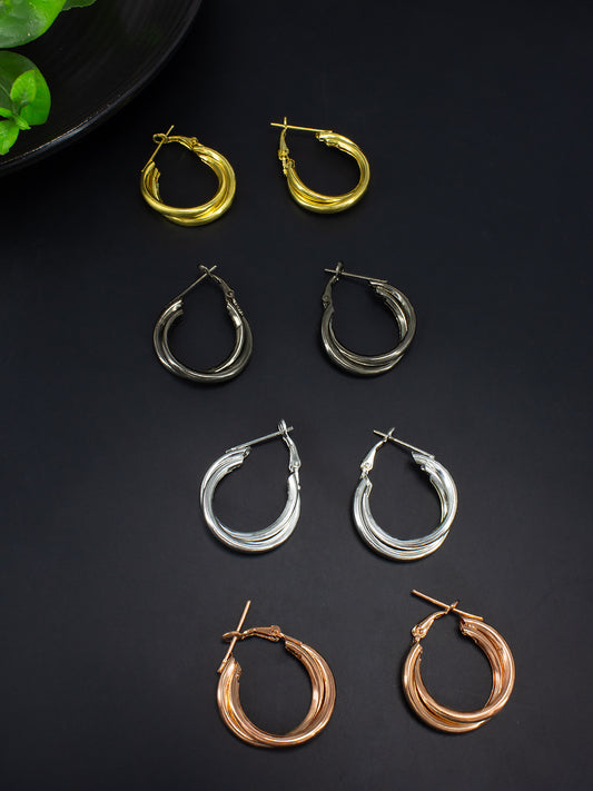 Pack of 3 Multicolor Hoop Earrings