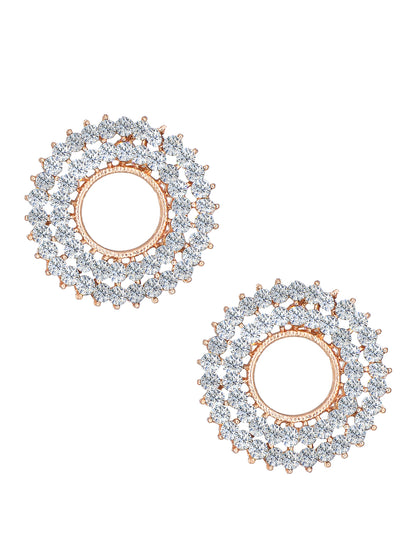Pack of 5 Rose Gold Hoops & Studs Earrings
