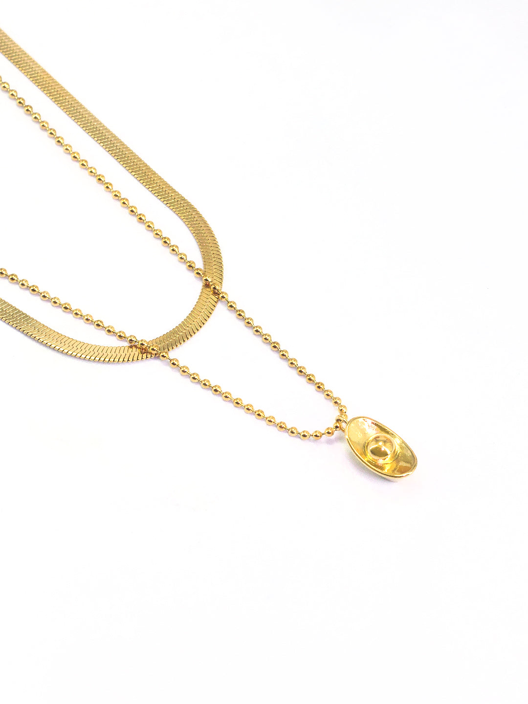 Double Layered Trendy Boat Chain Necklace