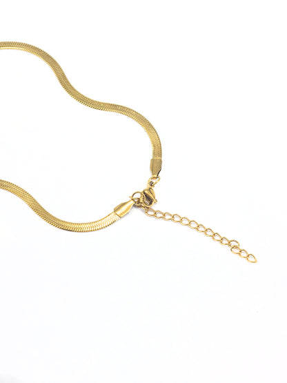 Stainless-Steel Trendy Flat Chain Jewellery Set