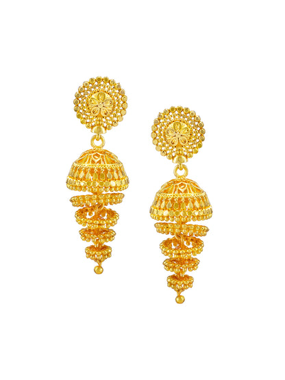 Floral Trendy Spiral Jhumka Earrings