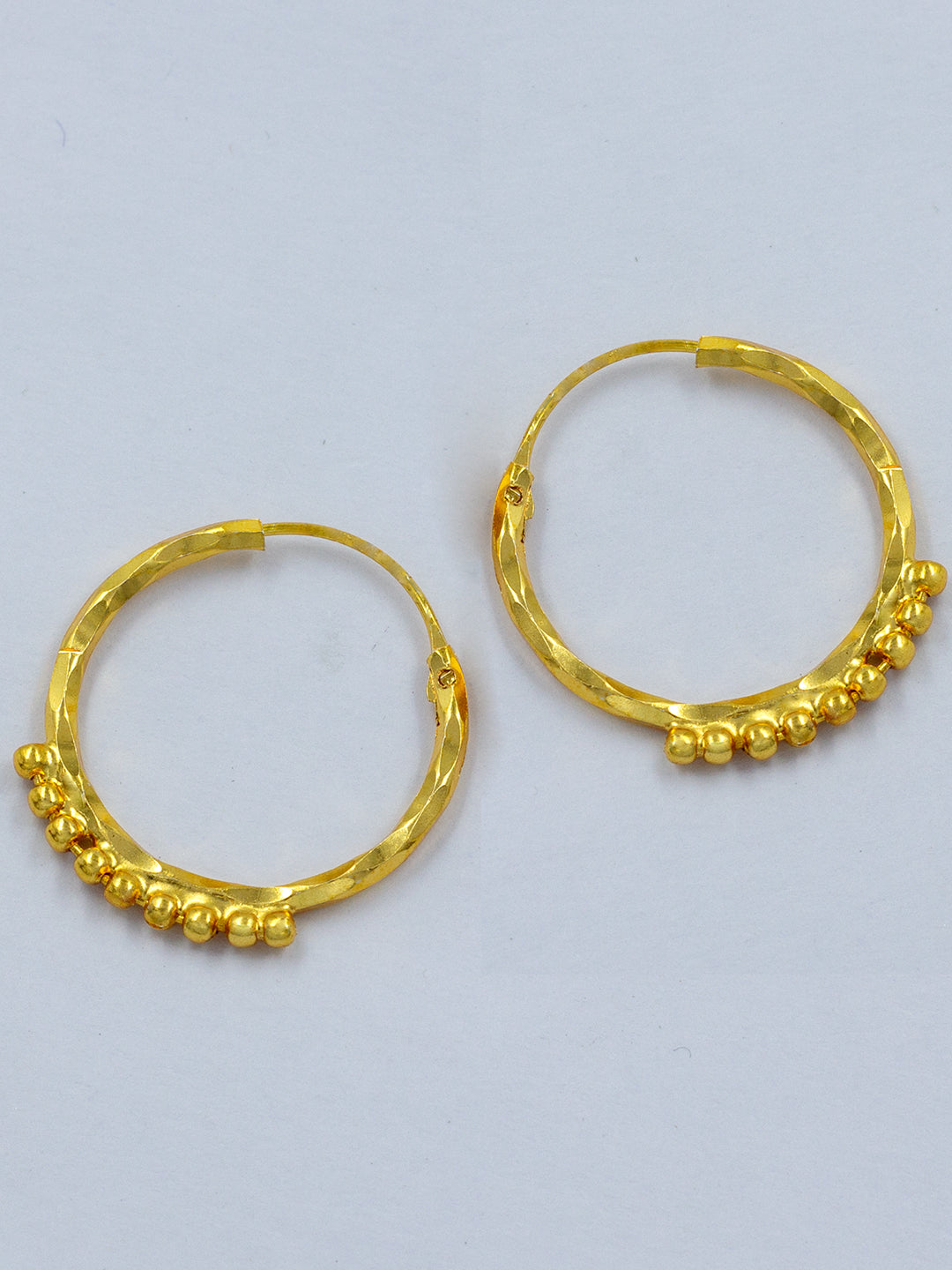 Gold Plated Circular Hoop Earrings
