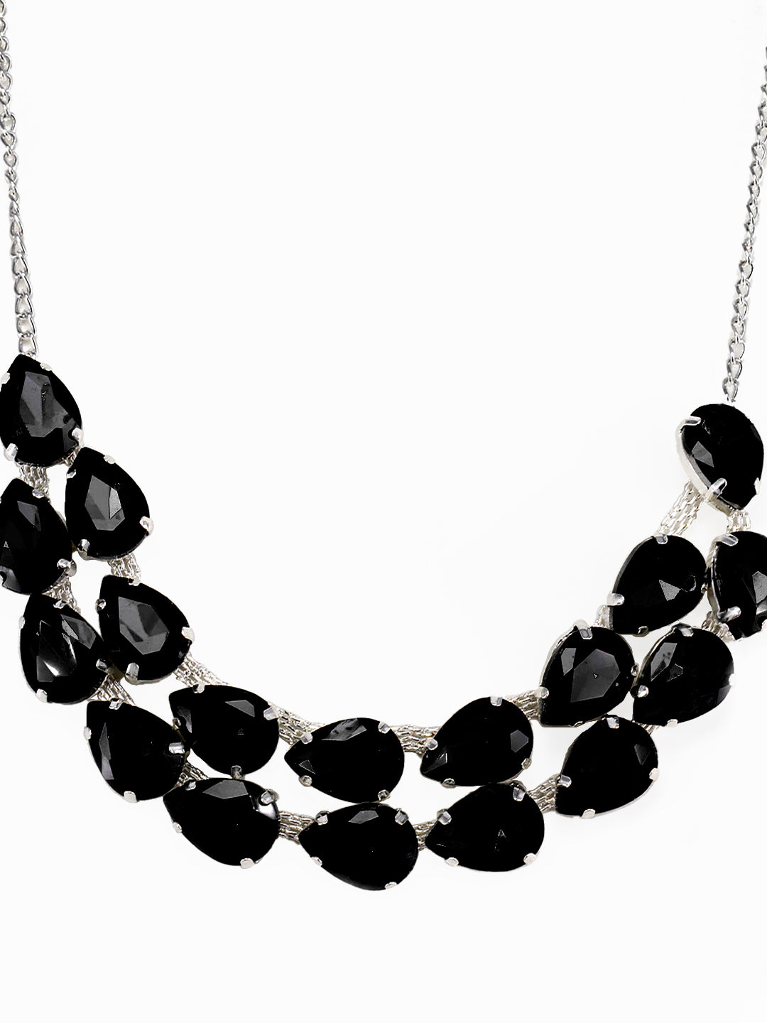 Black Double Layered Jewellery Set