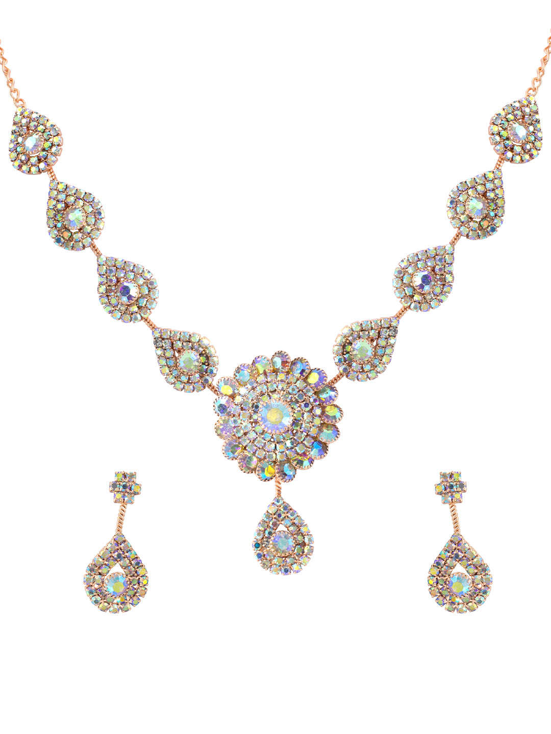 Floral Teardrop Jewellery Set