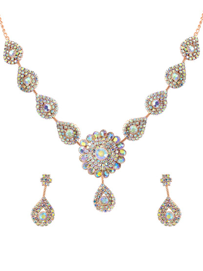 Floral Teardrop Jewellery Set