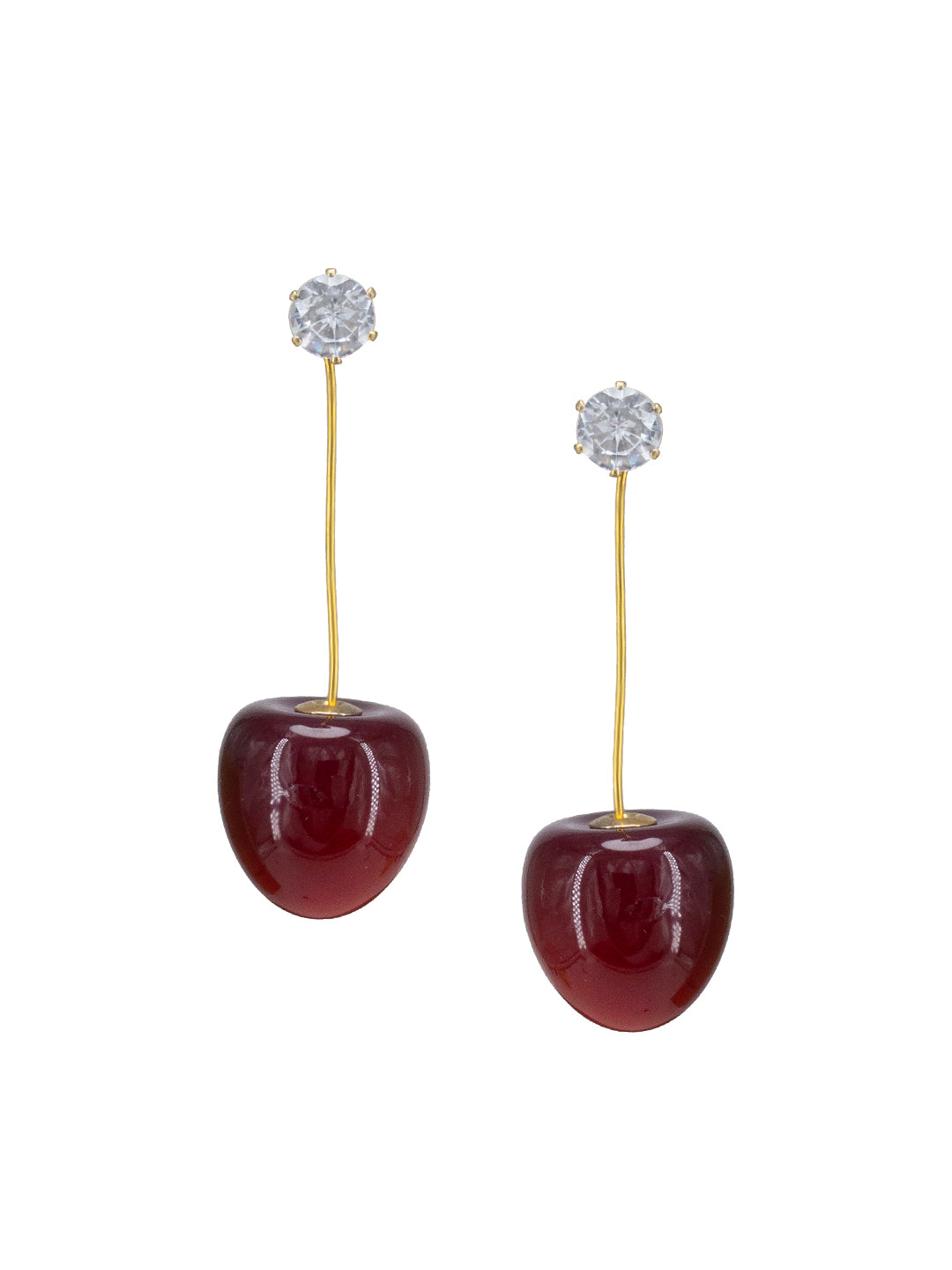 Red Cherry Drop Earrings
