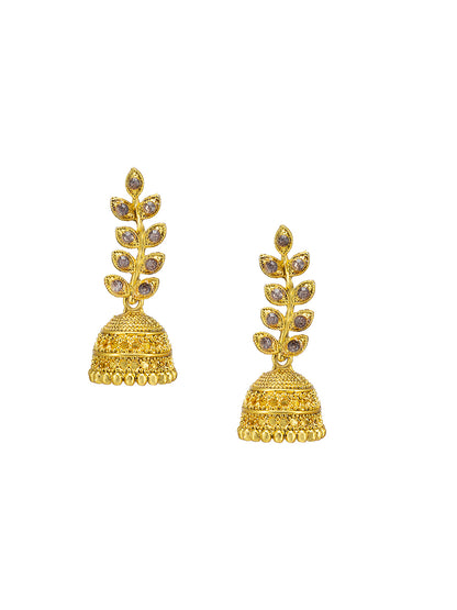 Leaf Jhumka Earrings