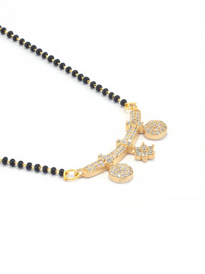 Golden American Diamond Mangalsutra