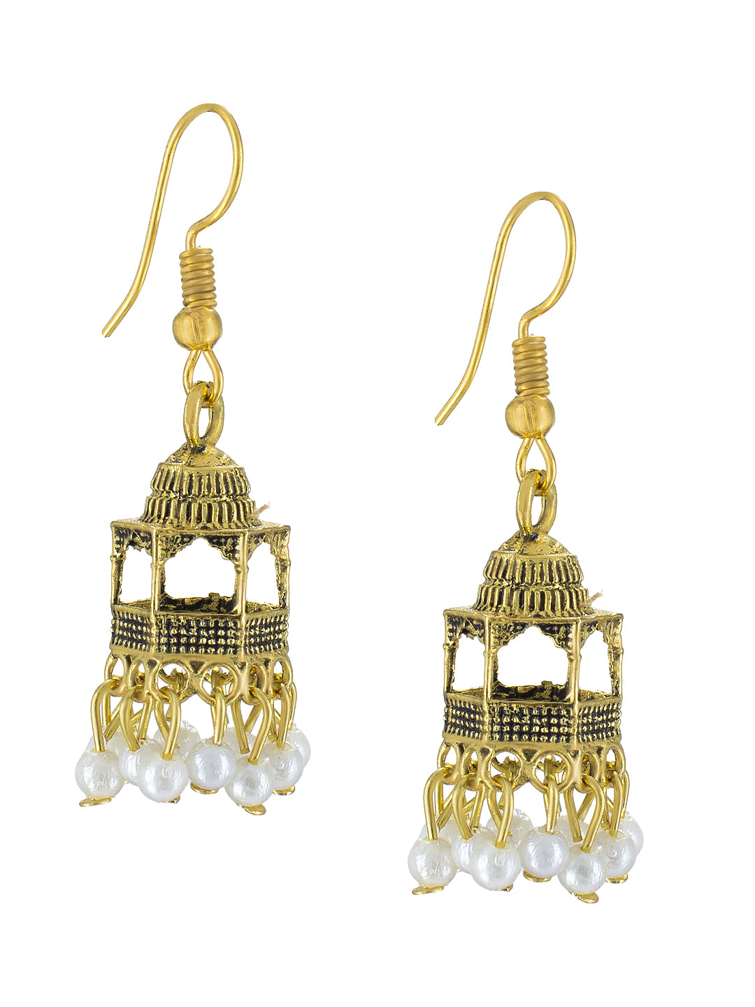 Hut Beads Drop Jhumki Earrings