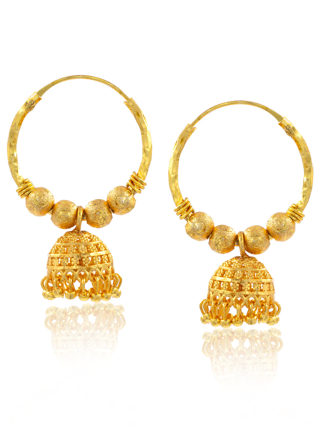 Circular Beaded Jhumka Earrings