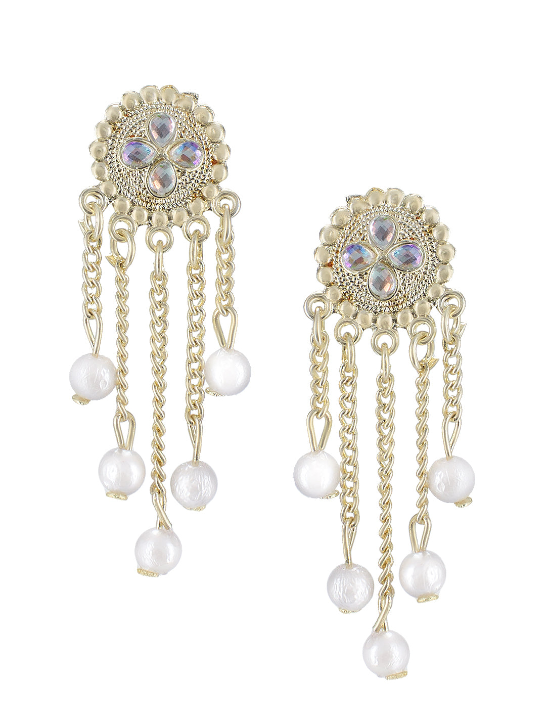 Floral Beads Drop Earrings